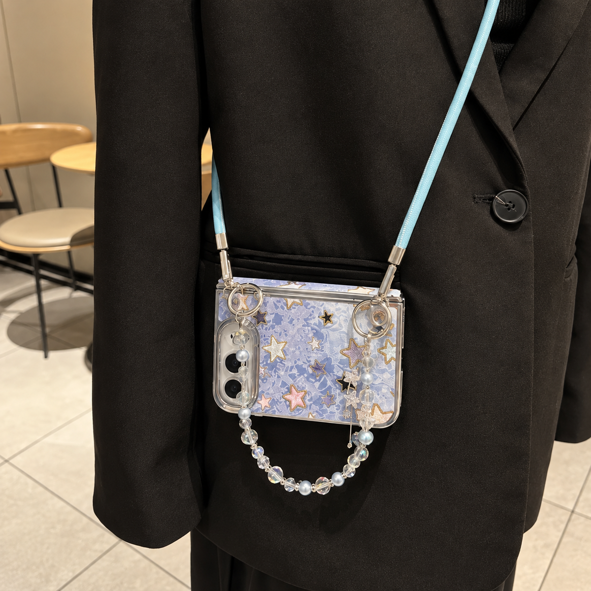 Blue Starlight Crystal Strap iPhone Case