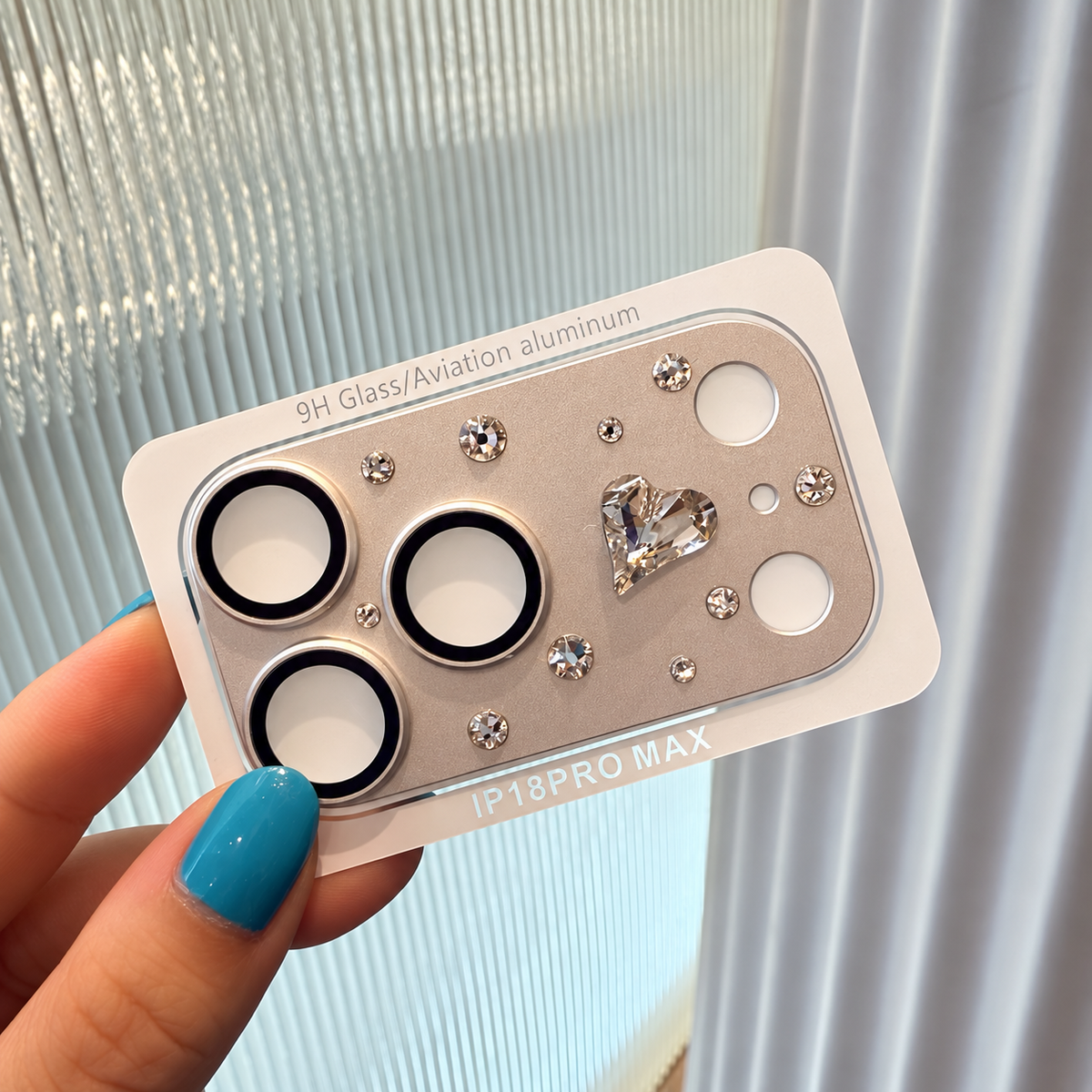 Crystal Heart Camera Lens Protector