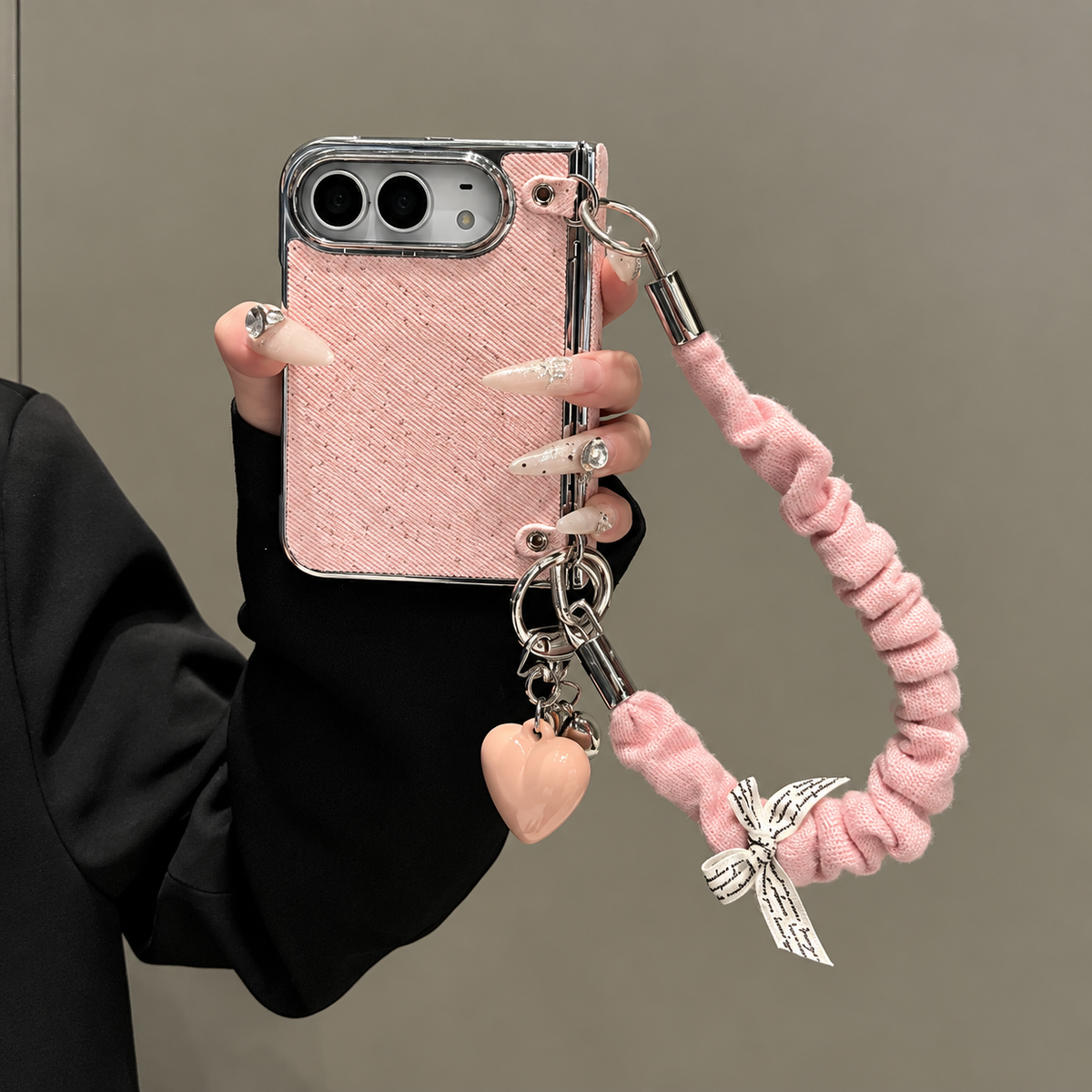 Blush Bow Crossbody iPhone Case