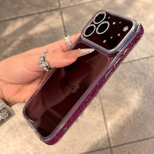 Crystal Glitter Frame Clear Case