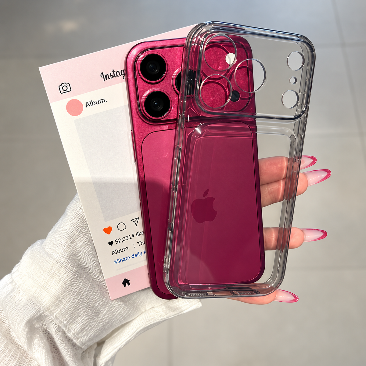 Burgundy Clear iPhone Case