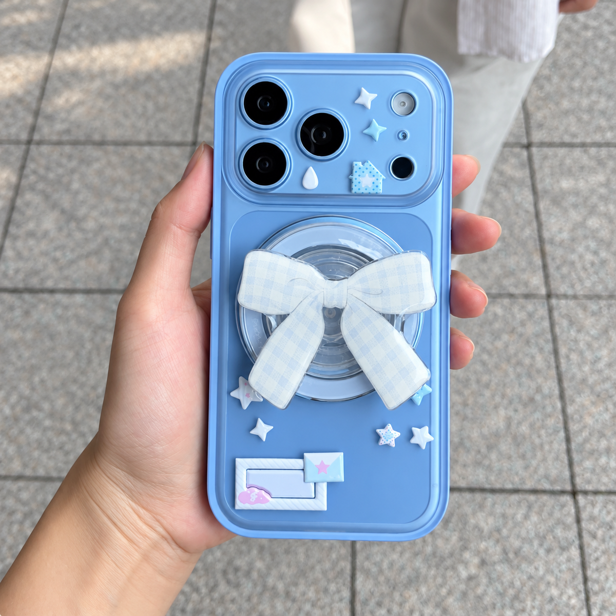 Baby Blue Bow iPhone Case