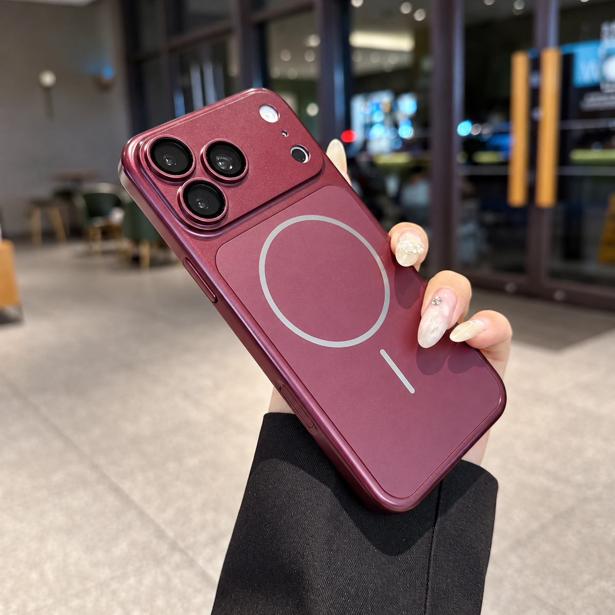 Magnetic Matte Full-Coverage iPhone Case