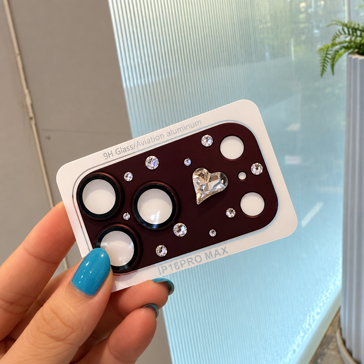 Crystal Heart Camera Lens Protector