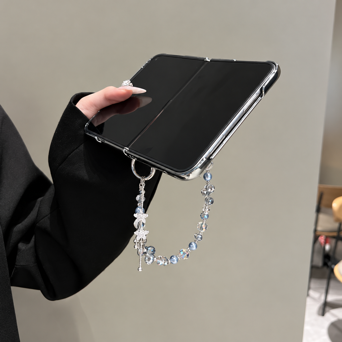 Blue Starlight Crystal Strap iPhone Case