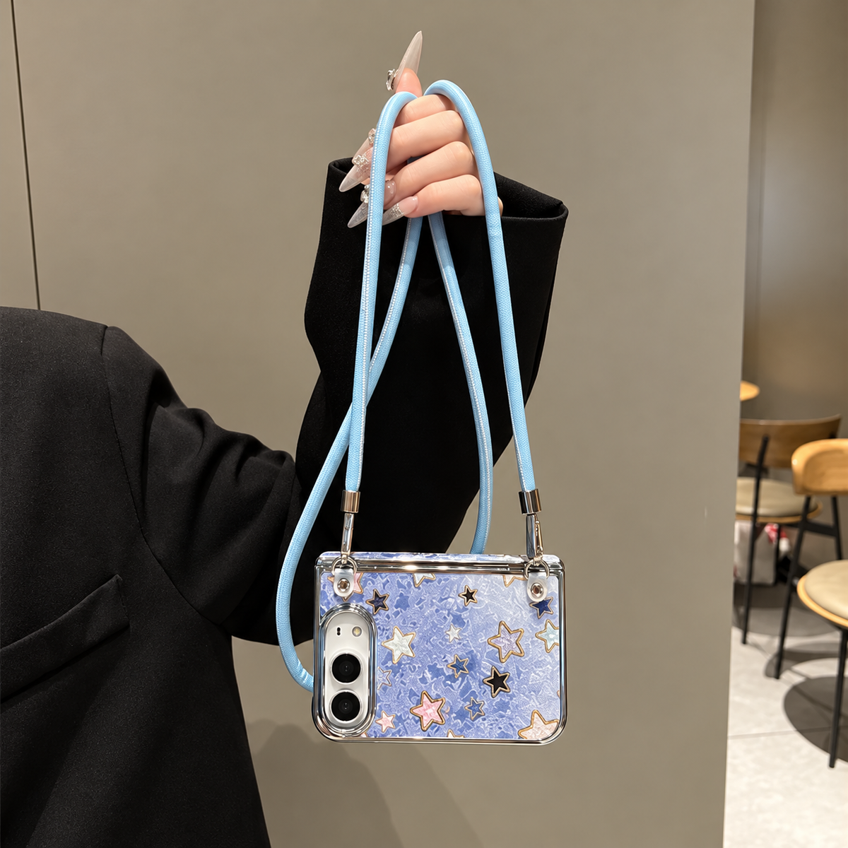 Blue Starlight Crystal Strap iPhone Case