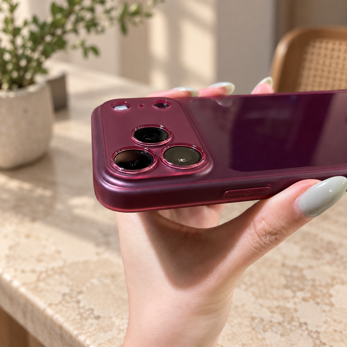 Burgundy iPhone Case
