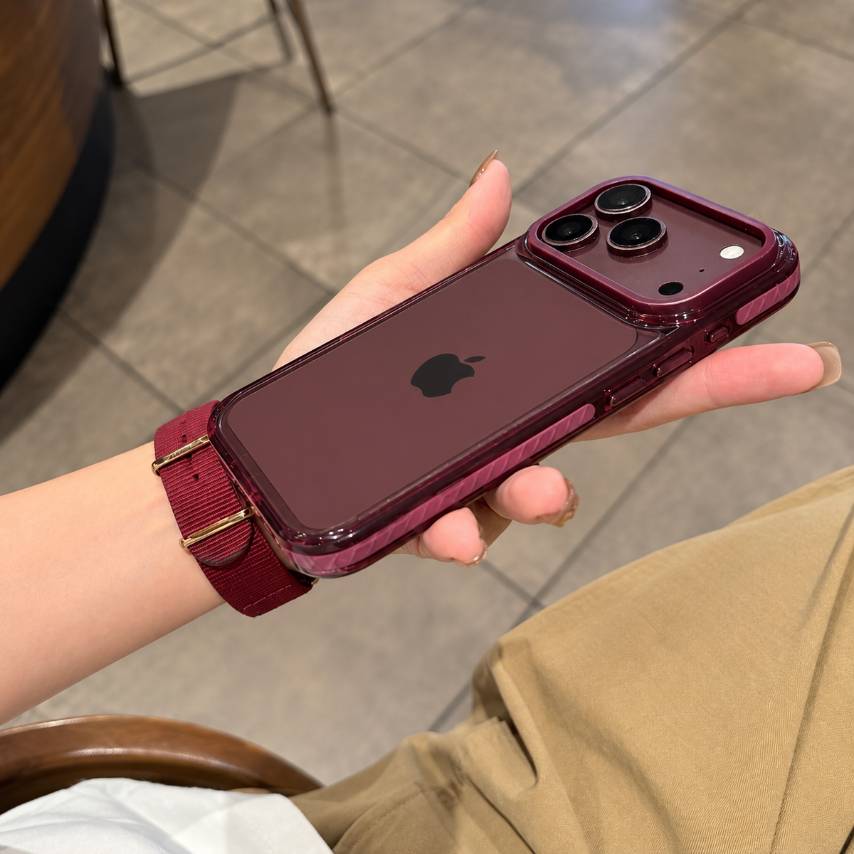 Burgundy AirGuard Clear Case