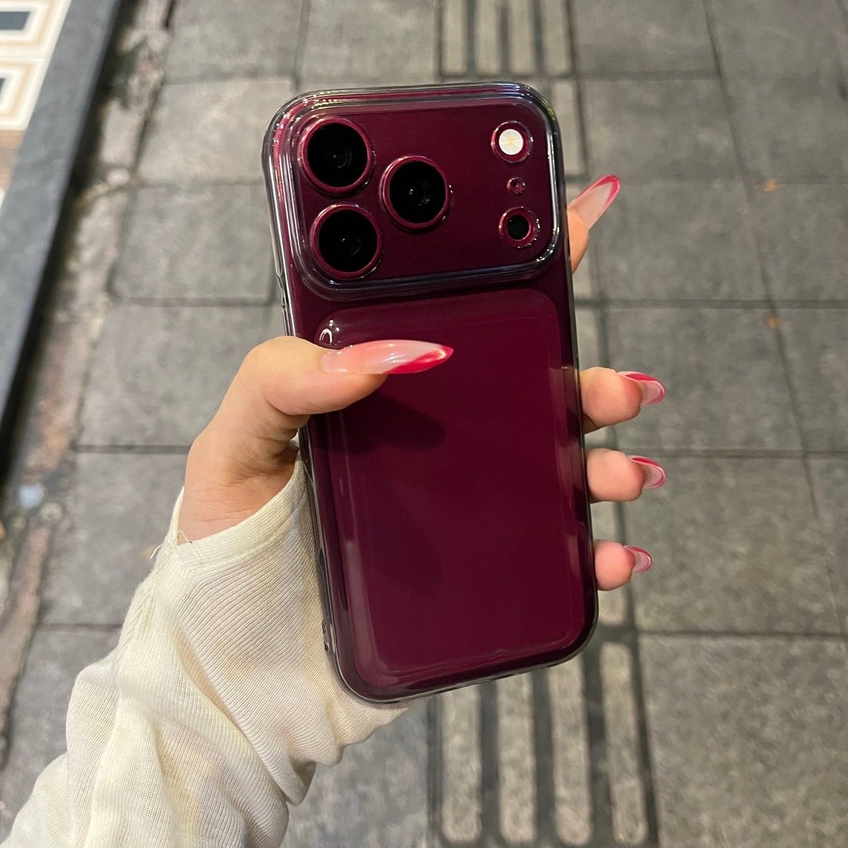 Burgundy Clear iPhone Case
