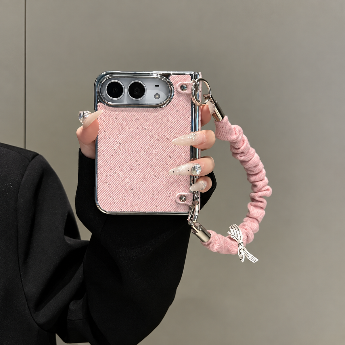 Blush Bow Crossbody iPhone Case