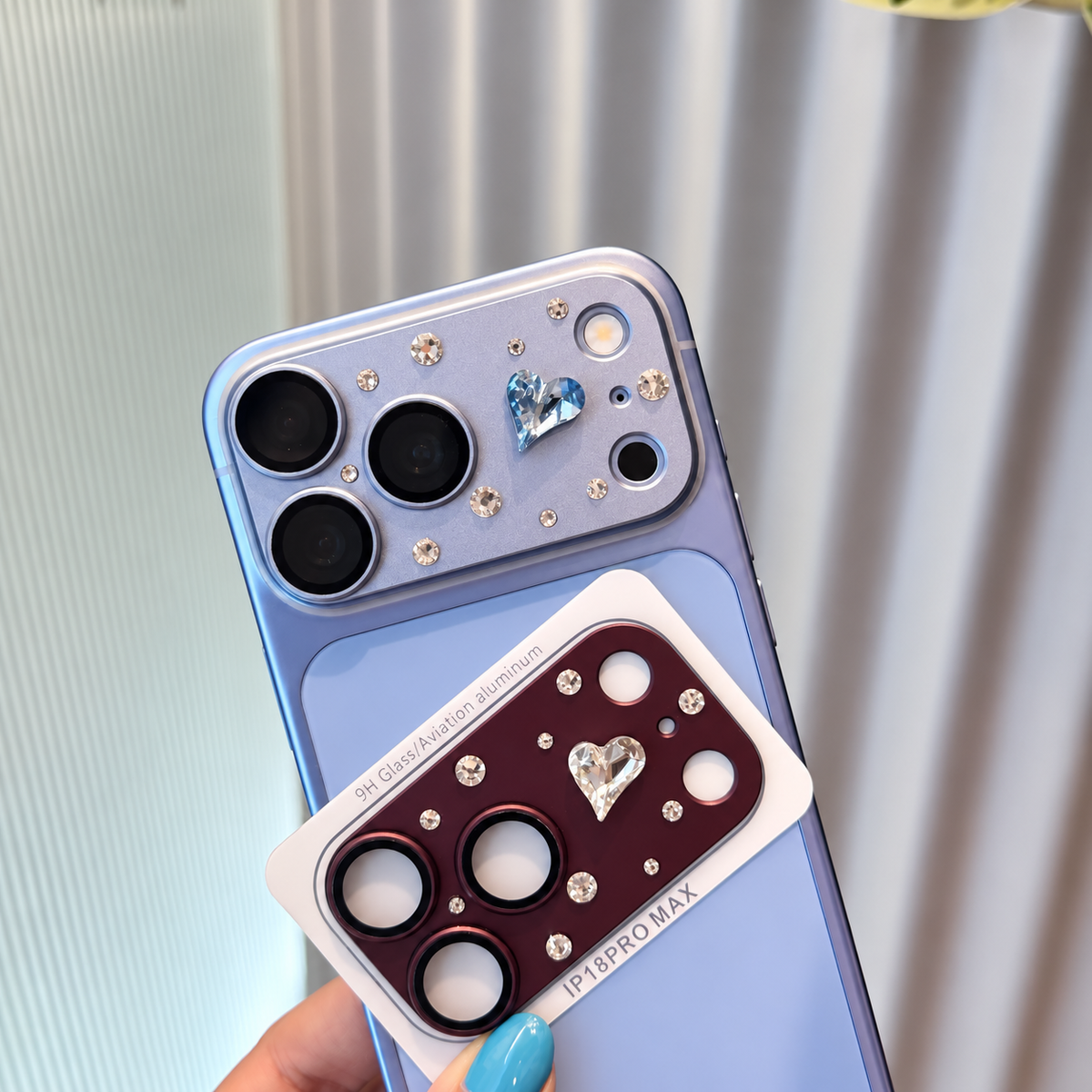 Crystal Heart Camera Lens Protector
