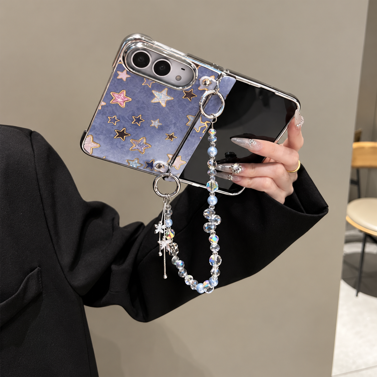 Blue Starlight Crystal Strap iPhone Case