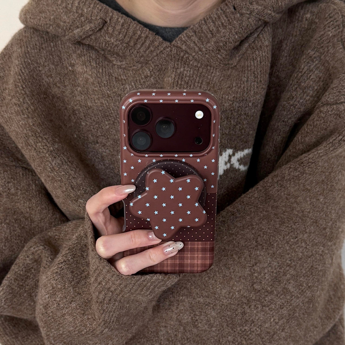 Brown Star iPhone Case