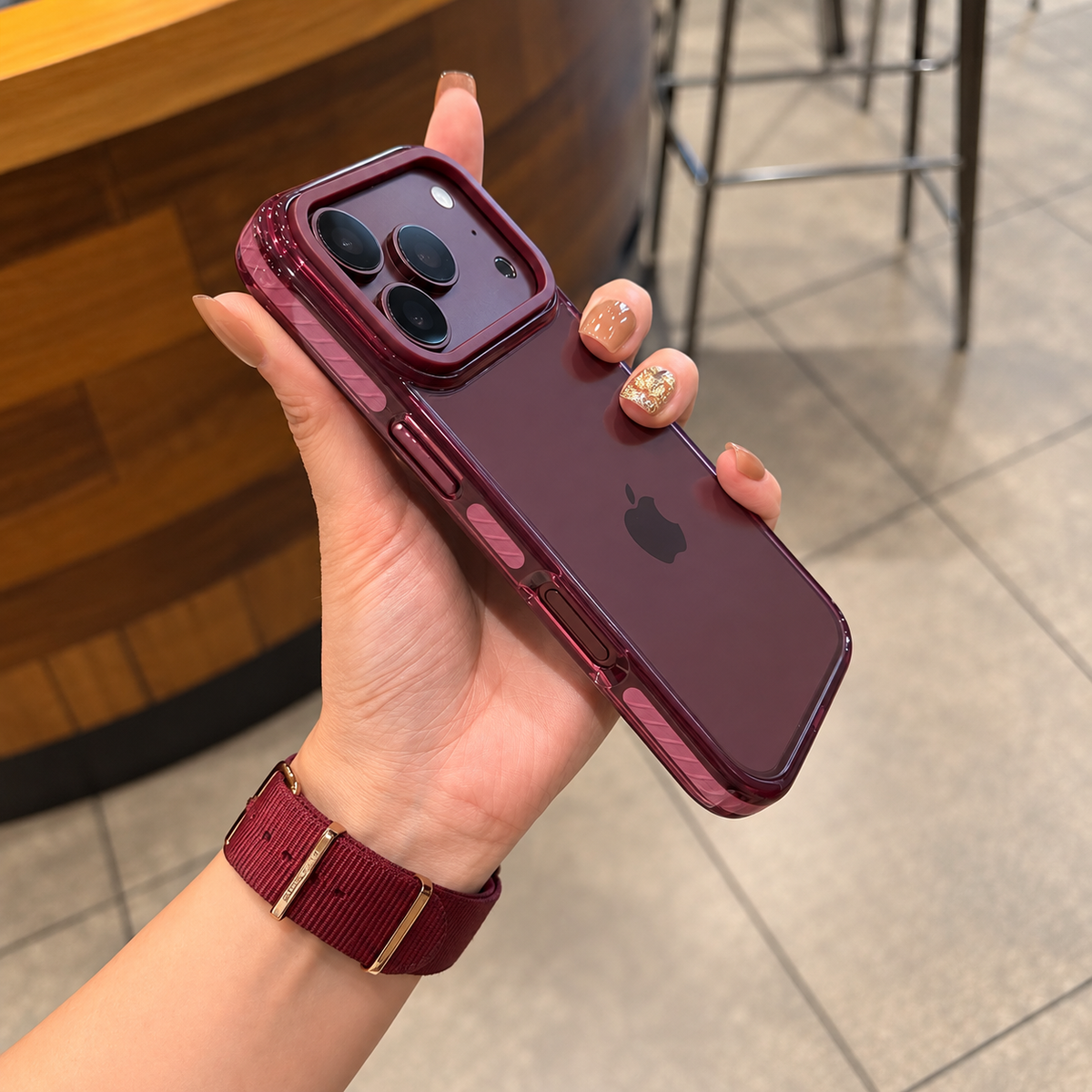 Burgundy AirGuard Clear Case