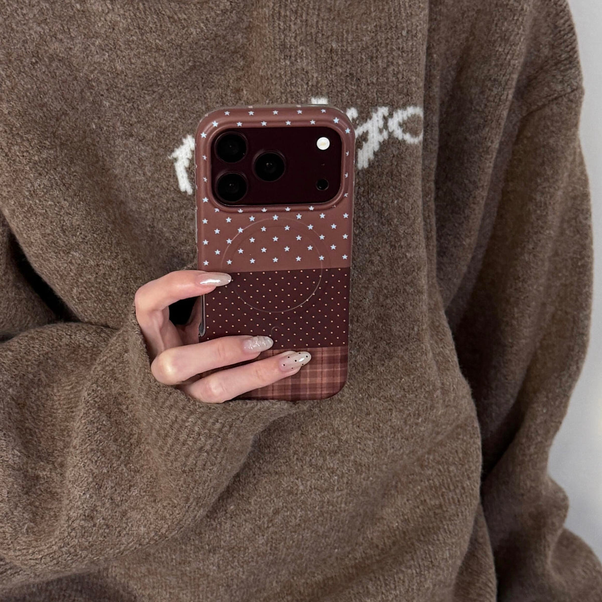 Brown Star iPhone Case