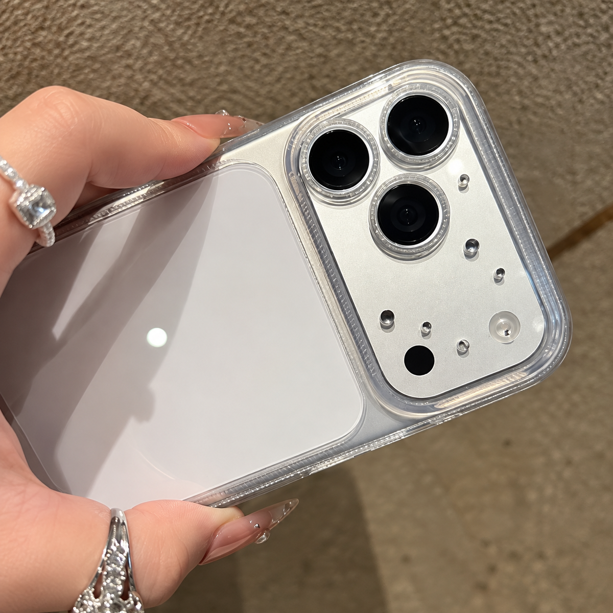 Crystal Glitter Frame Clear Case