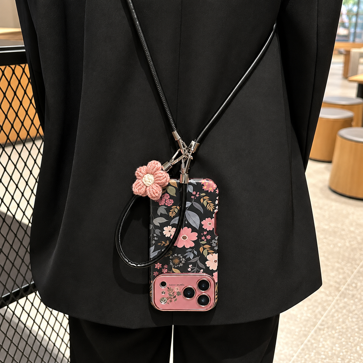 Floral Crossbody iPhone Case