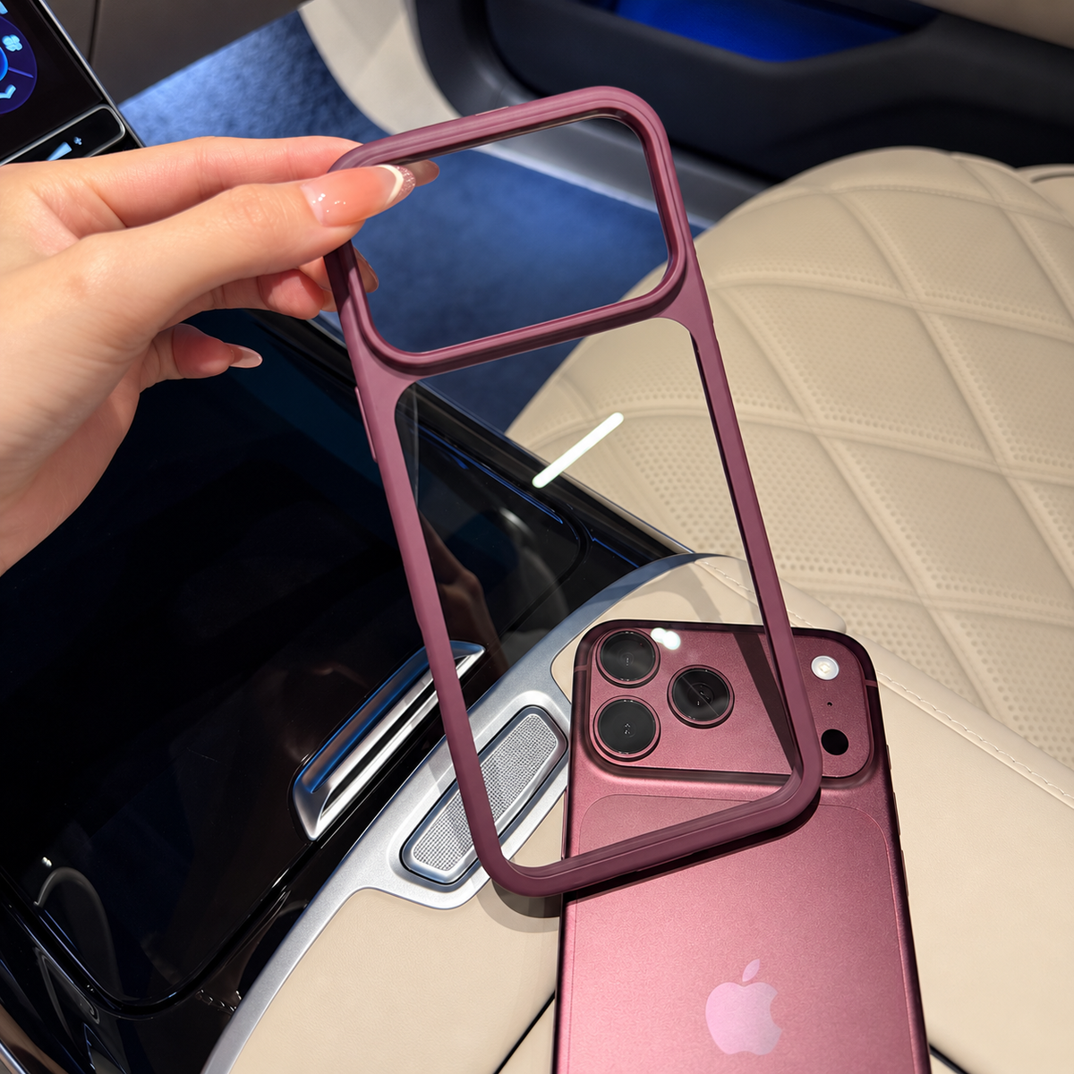 Bordeaux Clear iPhone Case
