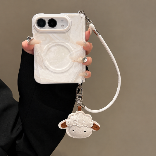 Pearl Glow Sheep Charm iPhone Case